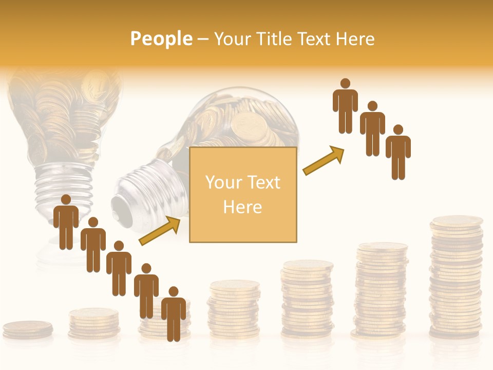 A Light Bulb With Money Coming Out Of It PowerPoint Template