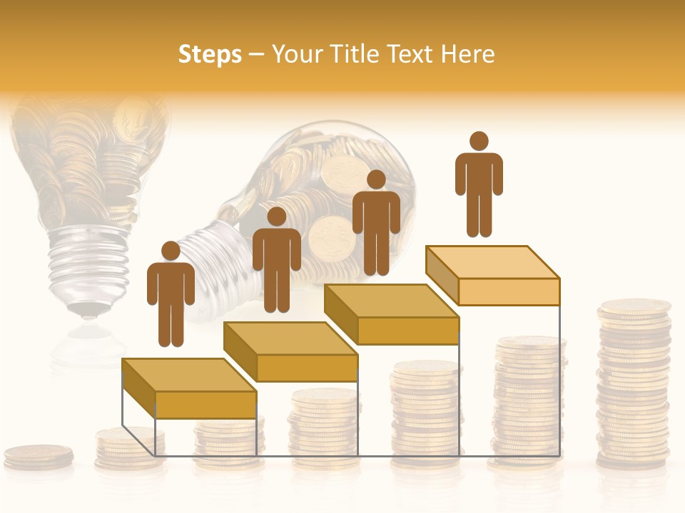 A Light Bulb With Money Coming Out Of It PowerPoint Template