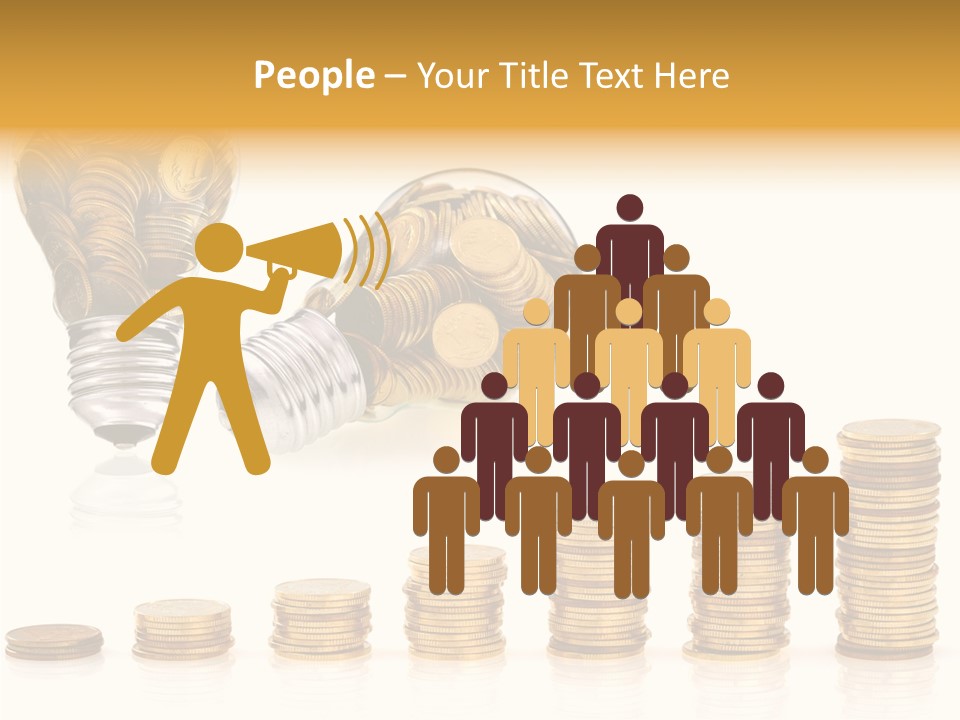 A Light Bulb With Money Coming Out Of It PowerPoint Template