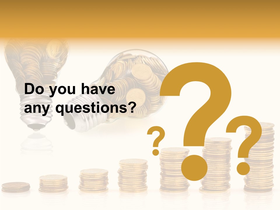 A Light Bulb With Money Coming Out Of It PowerPoint Template