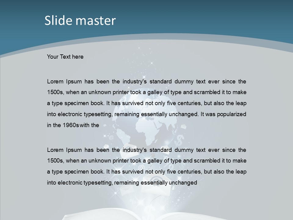 Globe Page Economy PowerPoint Template