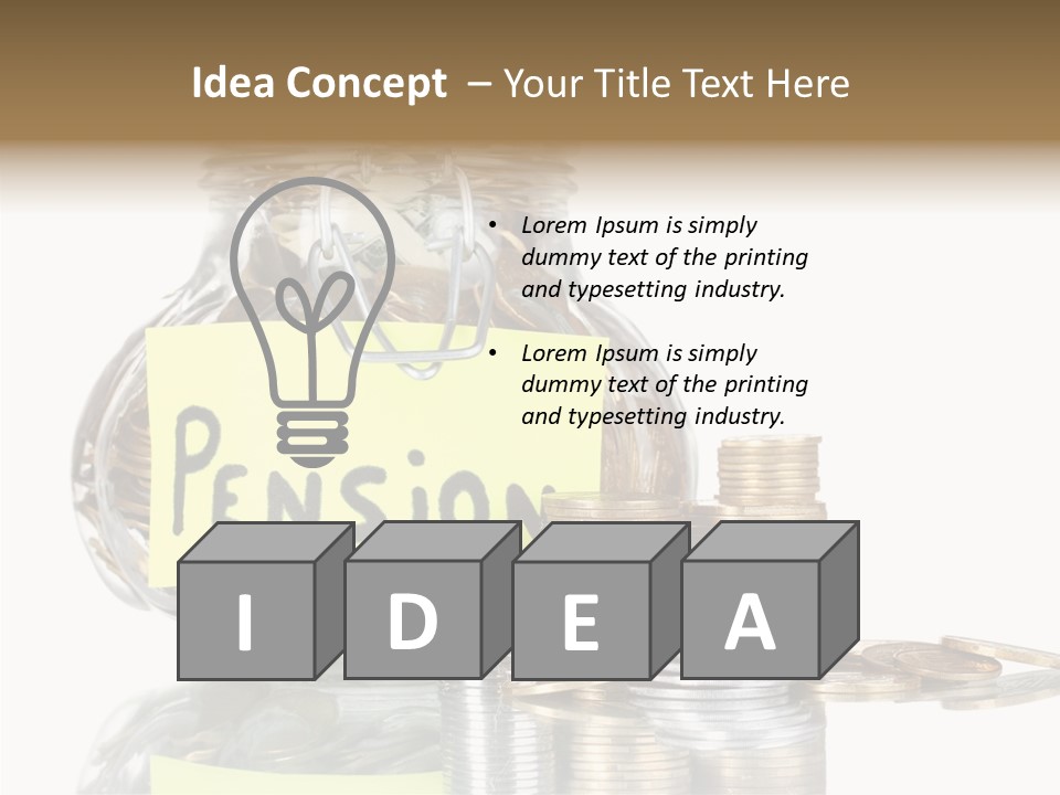 Fee Jar Objects PowerPoint Template