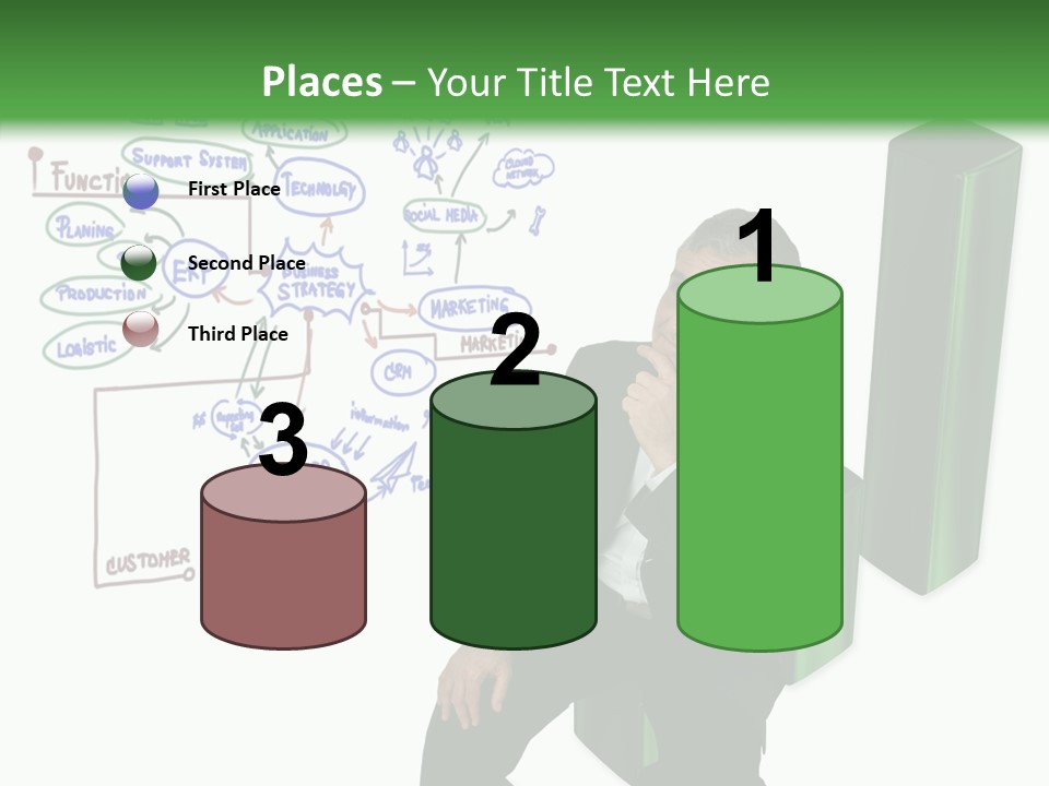 Market Marketing Pie Graph PowerPoint Template