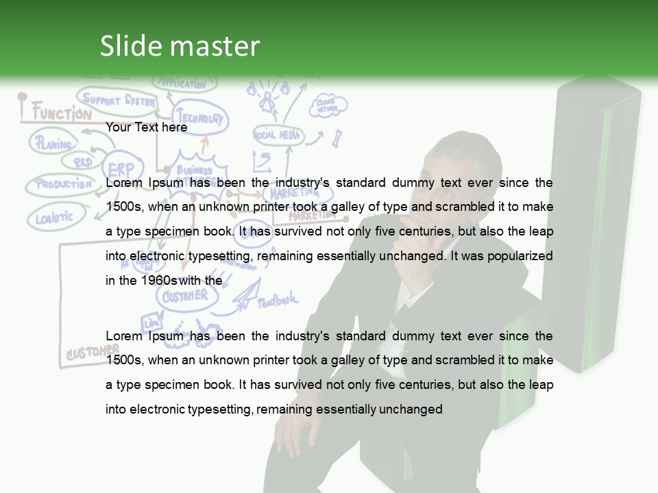 Market Marketing Pie Graph PowerPoint Template