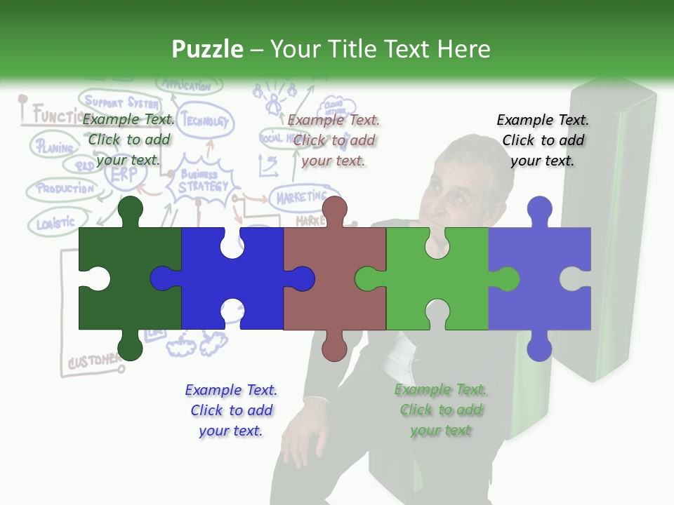 Market Marketing Pie Graph PowerPoint Template