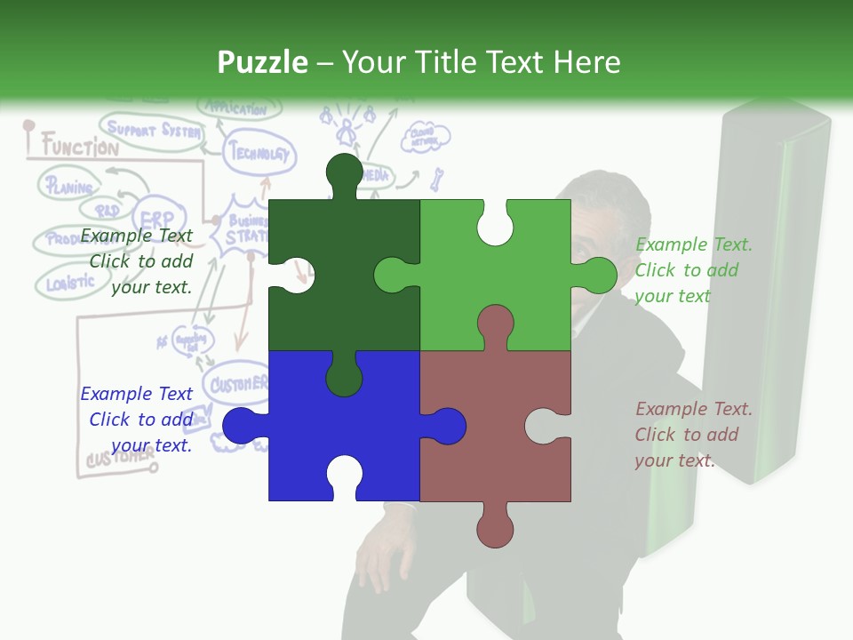 Market Marketing Pie Graph PowerPoint Template