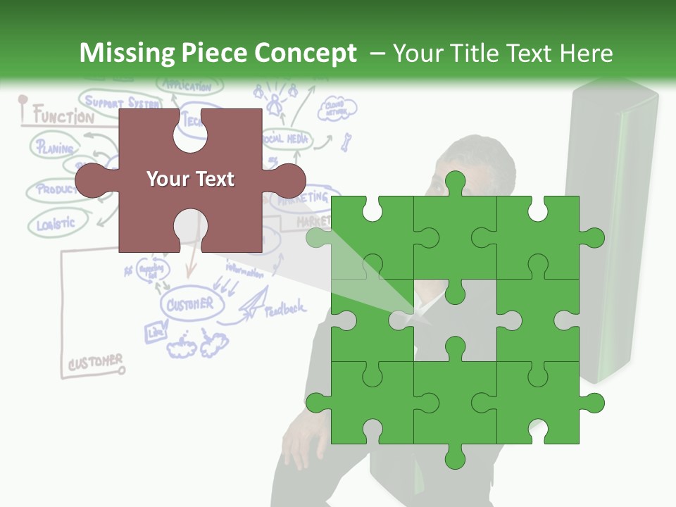 Market Marketing Pie Graph PowerPoint Template