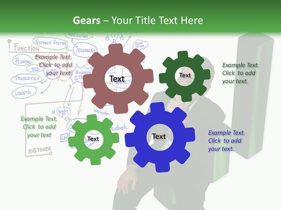 Market Marketing Pie Graph PowerPoint Template