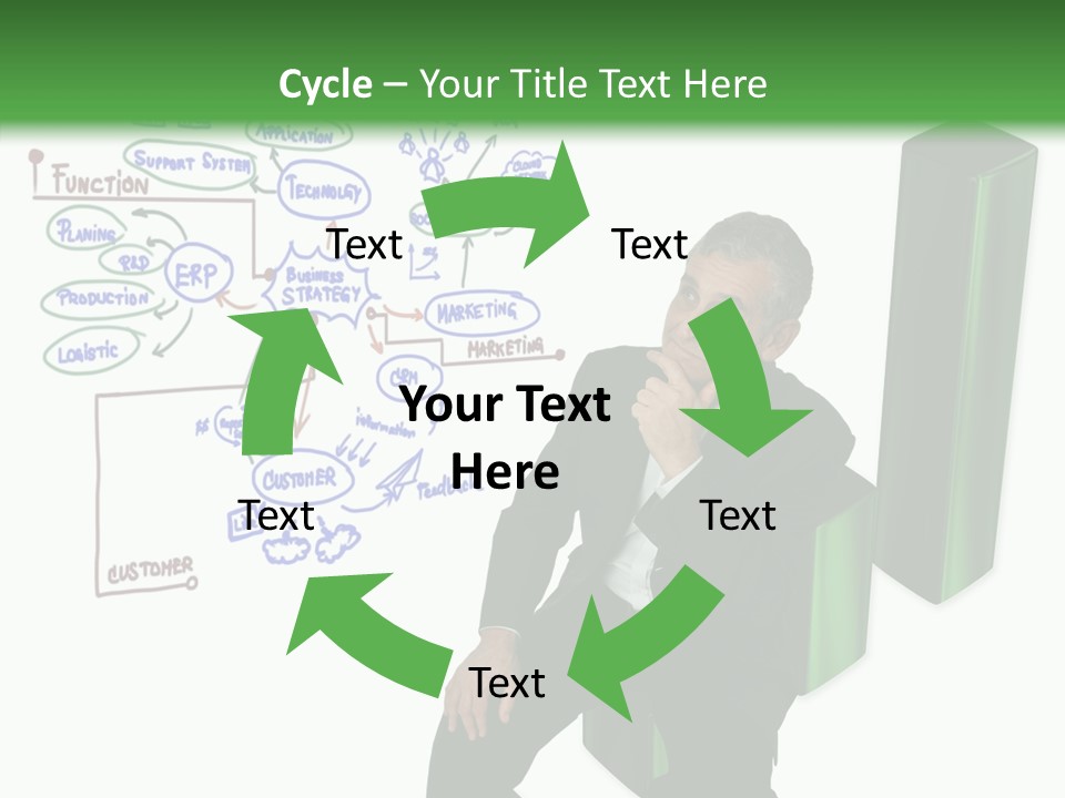Market Marketing Pie Graph PowerPoint Template