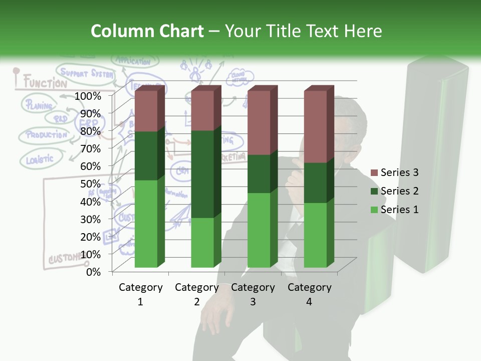 Market Marketing Pie Graph PowerPoint Template