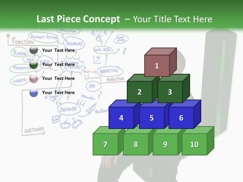 Market Marketing Pie Graph PowerPoint Template