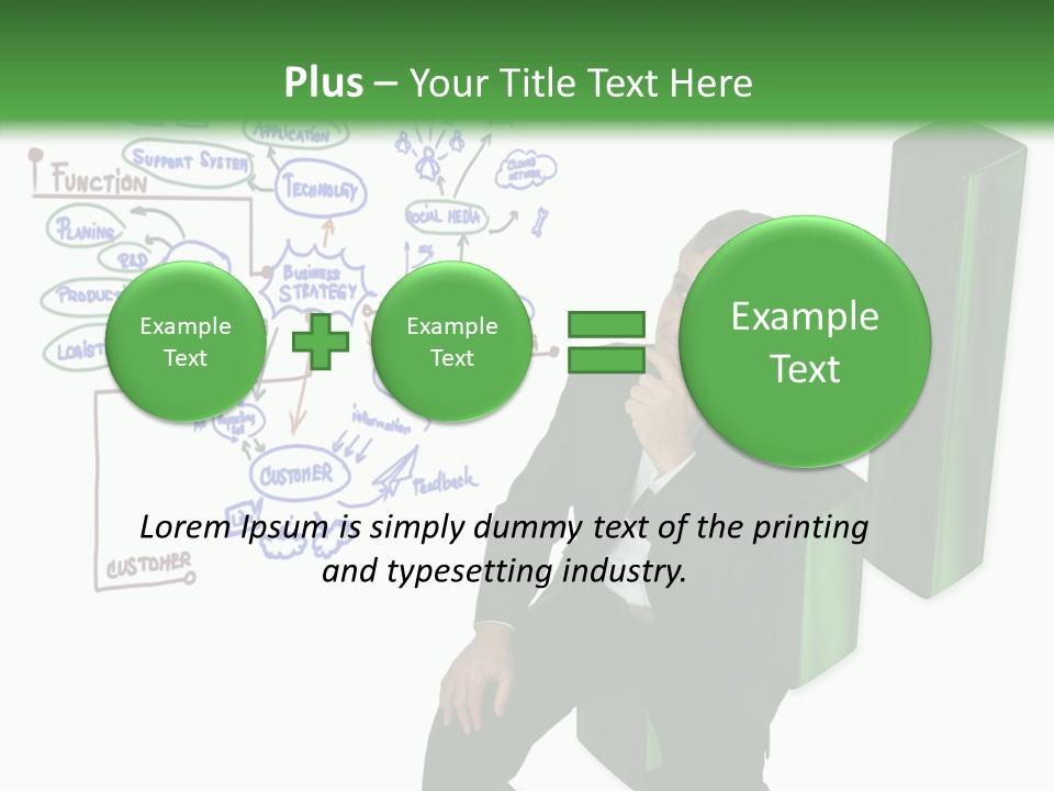 Market Marketing Pie Graph PowerPoint Template