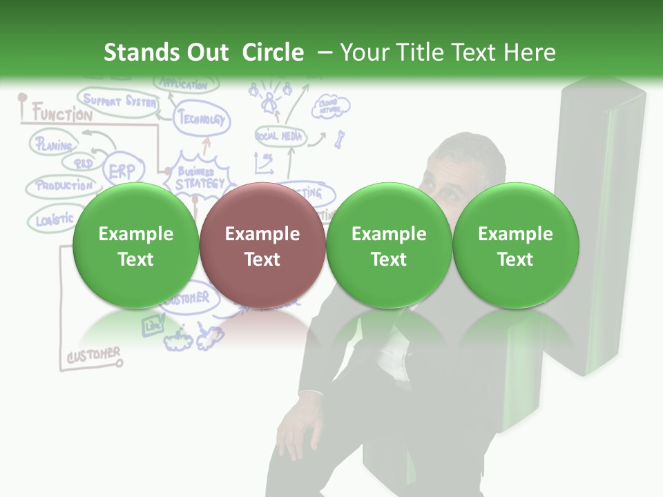 Market Marketing Pie Graph PowerPoint Template