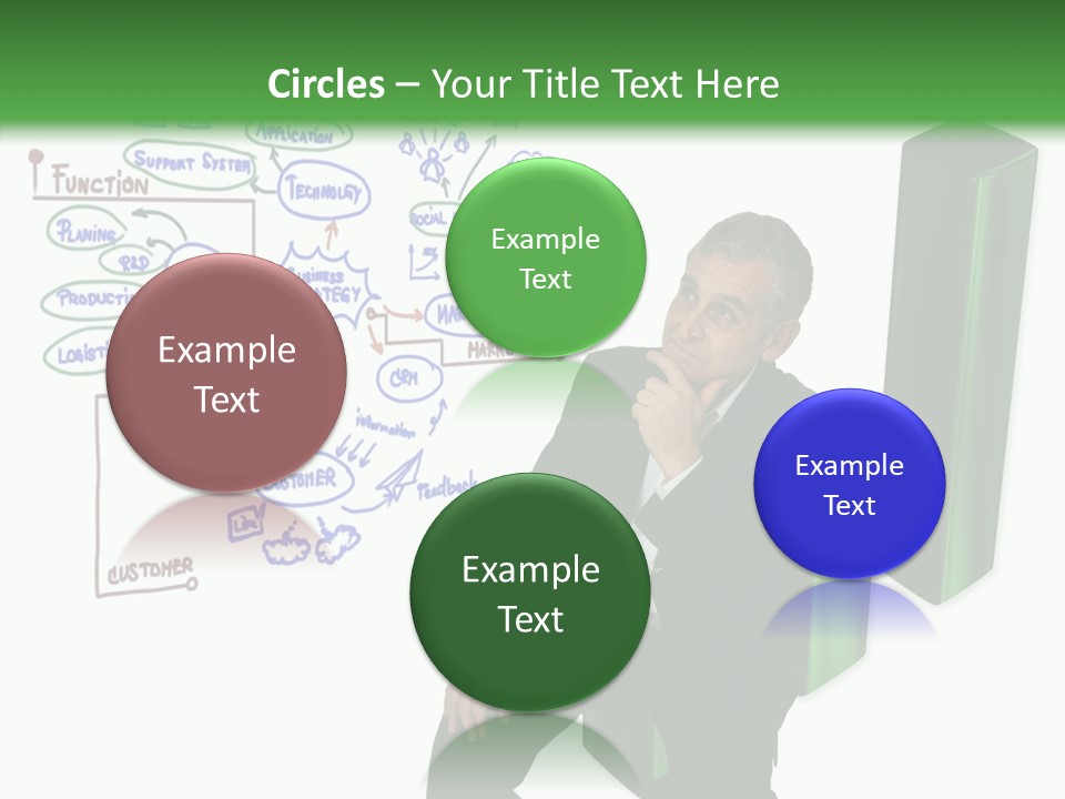 Market Marketing Pie Graph PowerPoint Template
