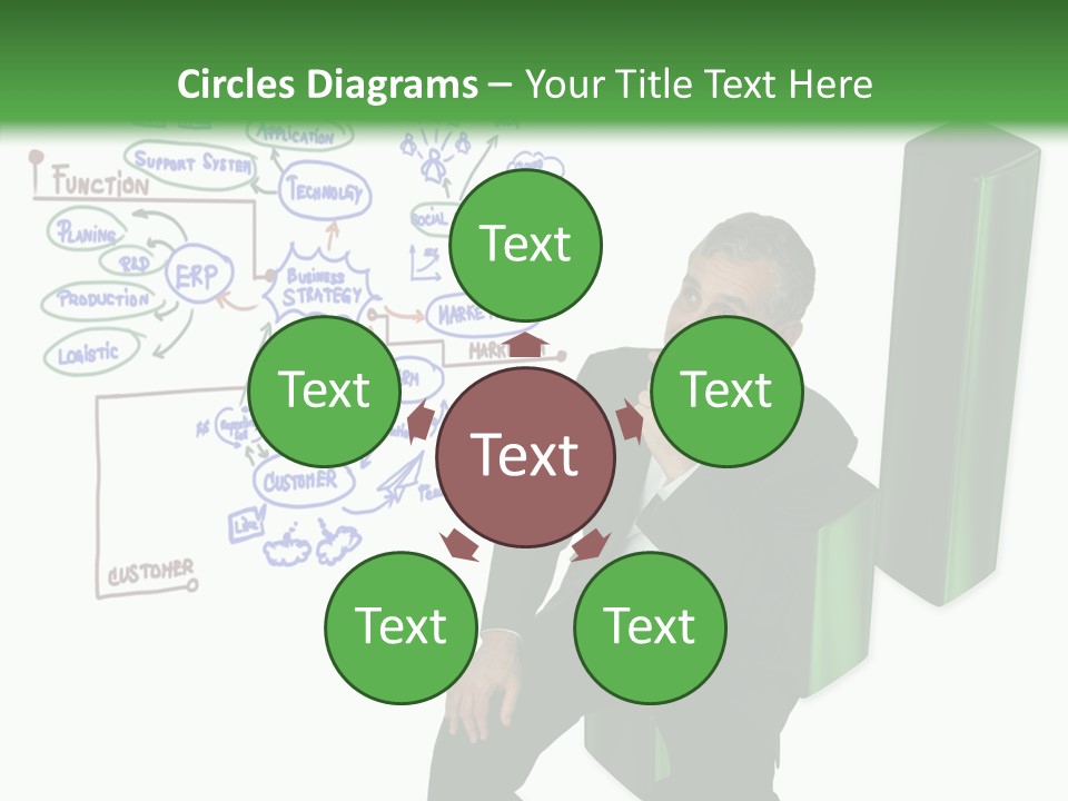 Market Marketing Pie Graph PowerPoint Template