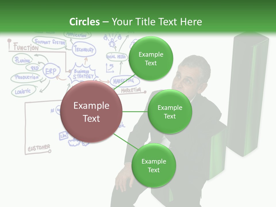 Market Marketing Pie Graph PowerPoint Template