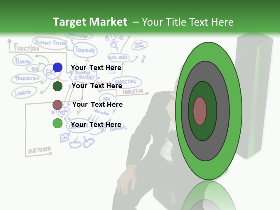 Market Marketing Pie Graph PowerPoint Template