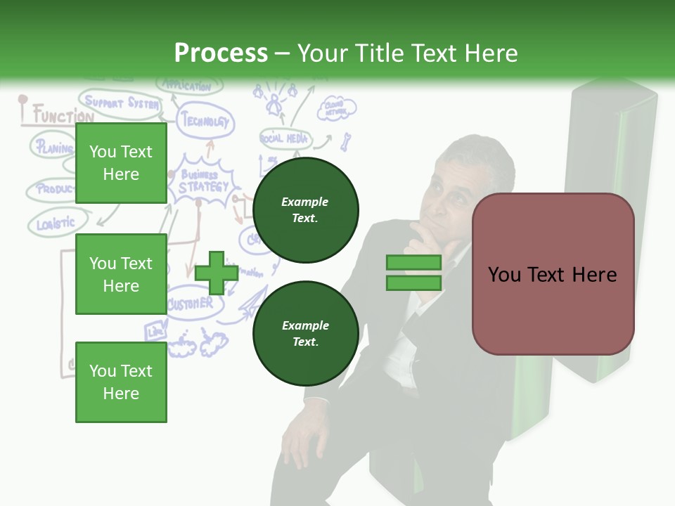 Market Marketing Pie Graph PowerPoint Template