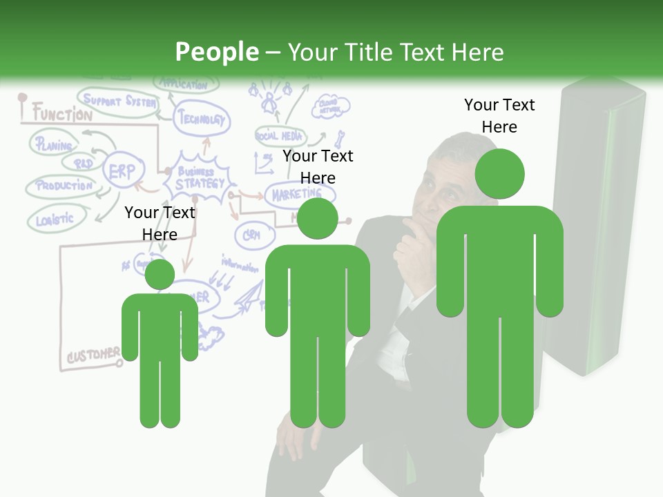 Market Marketing Pie Graph PowerPoint Template