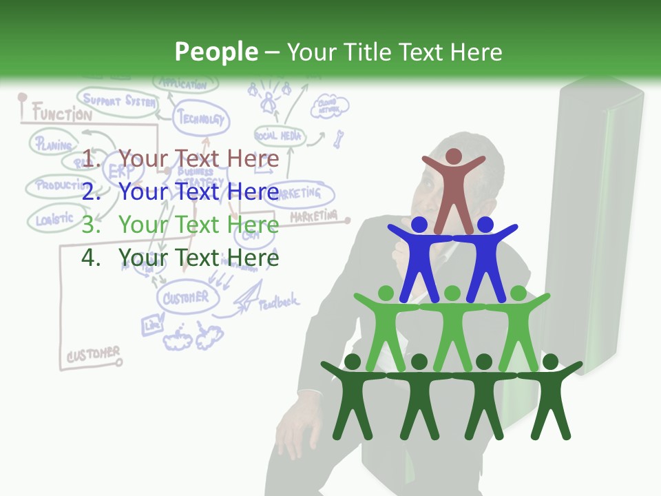 Market Marketing Pie Graph PowerPoint Template