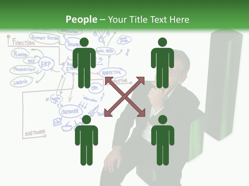 Market Marketing Pie Graph PowerPoint Template