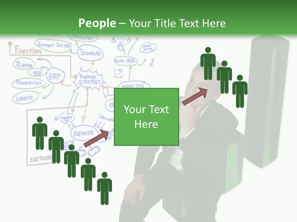 Market Marketing Pie Graph PowerPoint Template