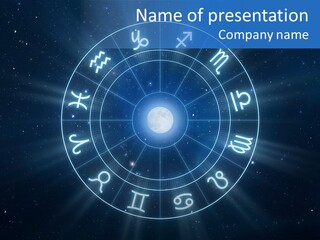 Aries Wheel Icon PowerPoint Template