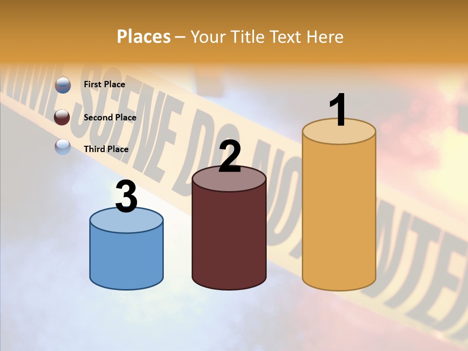 Tape Boundary Patrol Car PowerPoint Template