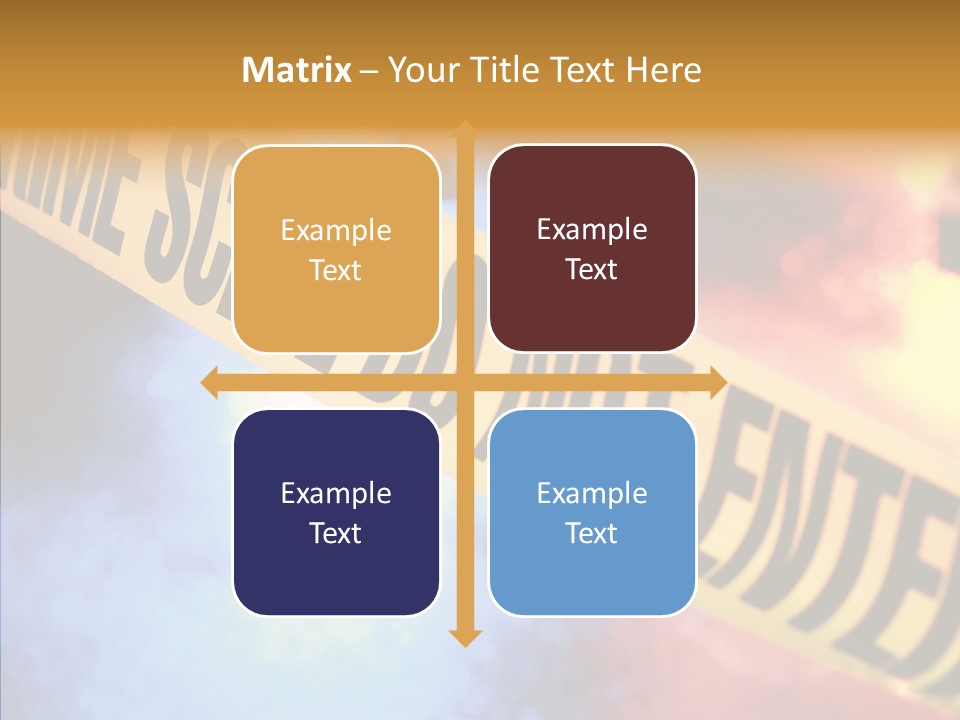 Tape Boundary Patrol Car PowerPoint Template