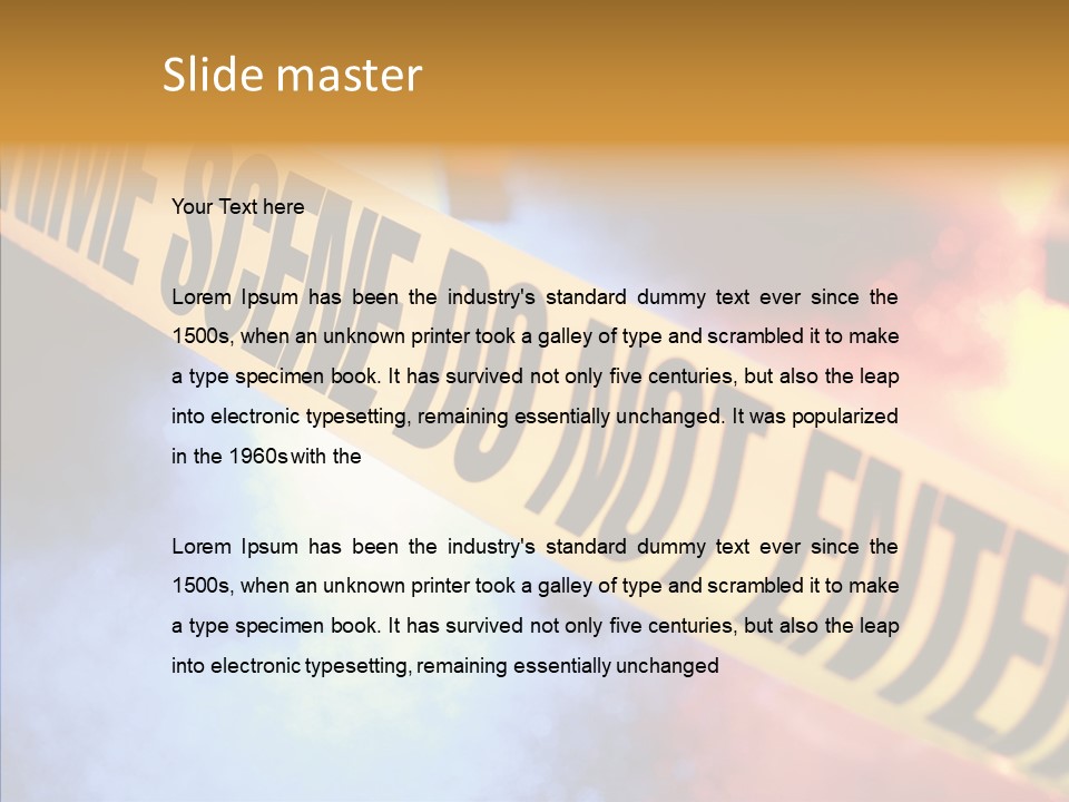 Tape Boundary Patrol Car PowerPoint Template