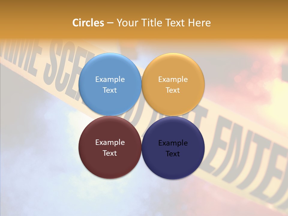 Tape Boundary Patrol Car PowerPoint Template