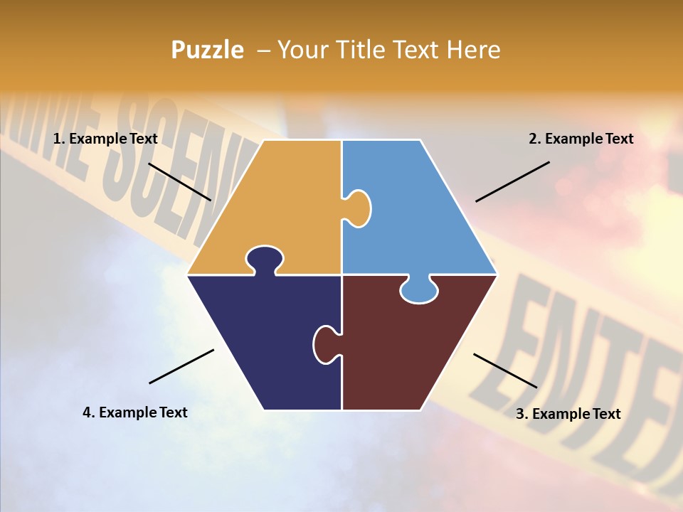 Tape Boundary Patrol Car PowerPoint Template