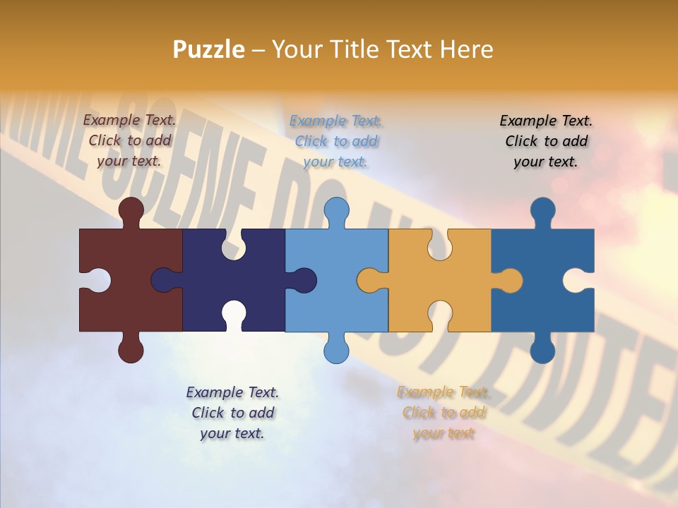 Tape Boundary Patrol Car PowerPoint Template