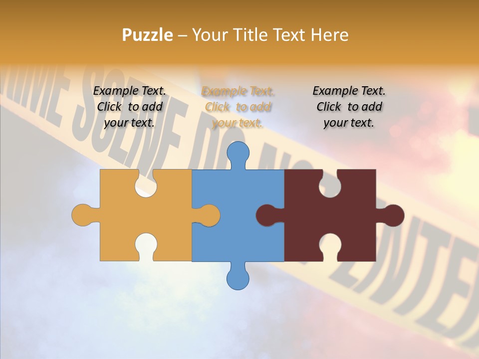 Tape Boundary Patrol Car PowerPoint Template