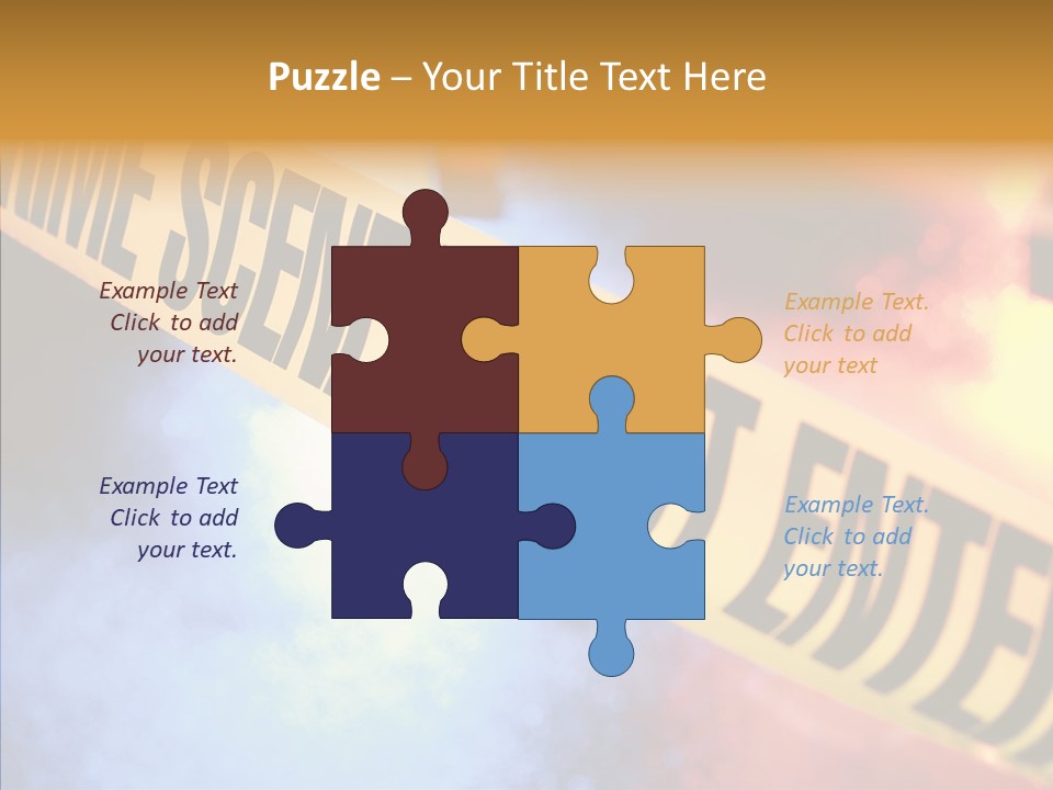 Tape Boundary Patrol Car PowerPoint Template