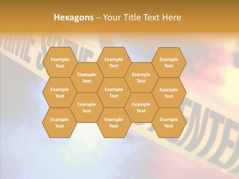 Tape Boundary Patrol Car PowerPoint Template