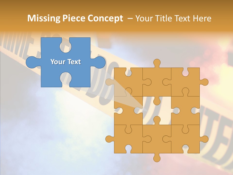 Tape Boundary Patrol Car PowerPoint Template