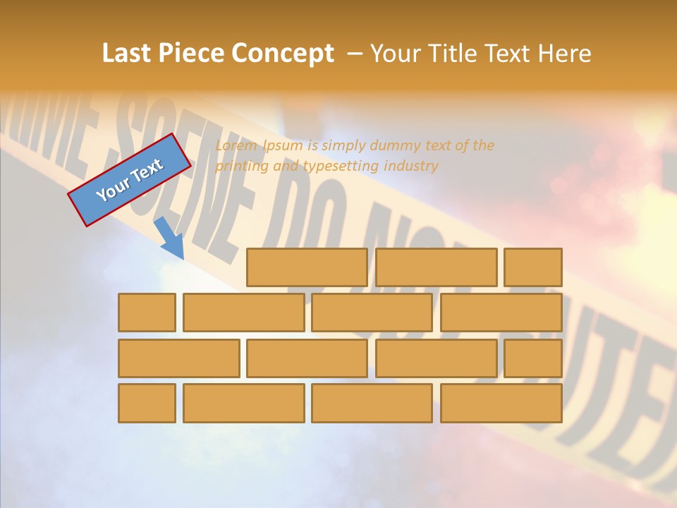 Tape Boundary Patrol Car PowerPoint Template