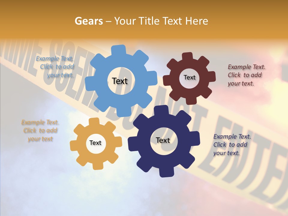 Tape Boundary Patrol Car PowerPoint Template