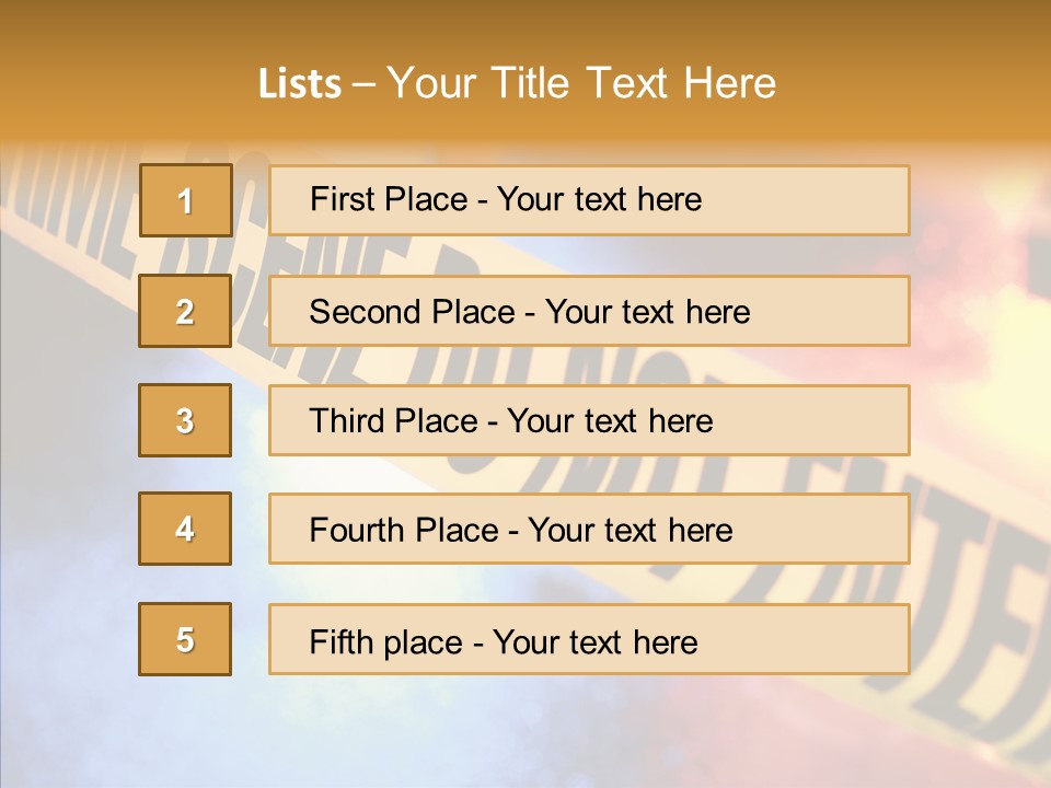 Tape Boundary Patrol Car PowerPoint Template