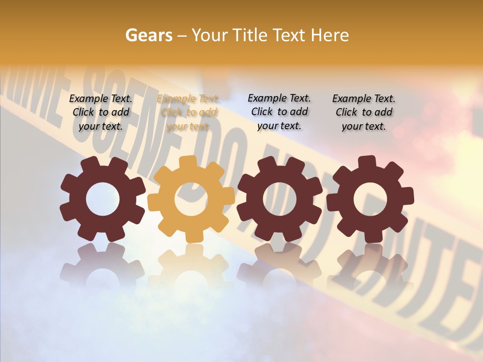 Tape Boundary Patrol Car PowerPoint Template