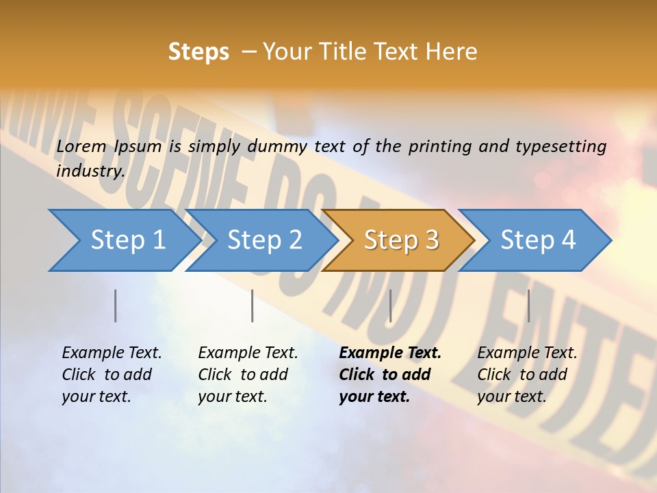 Tape Boundary Patrol Car PowerPoint Template