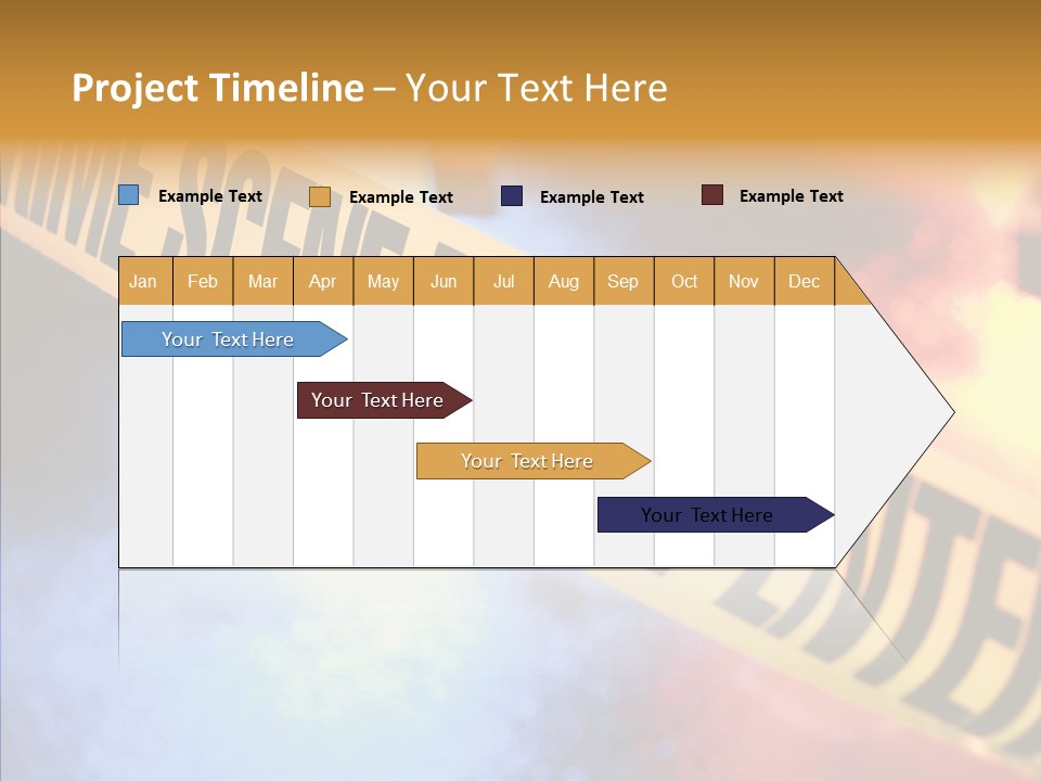 Tape Boundary Patrol Car PowerPoint Template