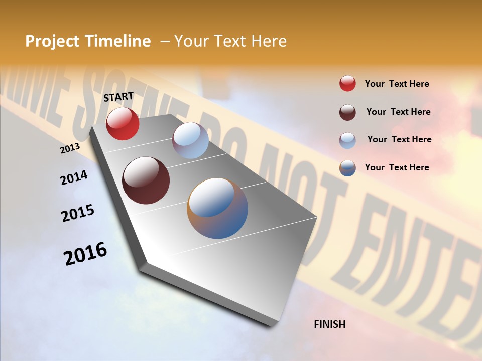 Tape Boundary Patrol Car PowerPoint Template