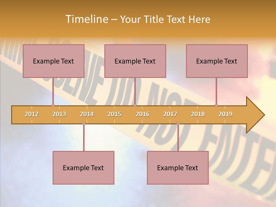Tape Boundary Patrol Car PowerPoint Template