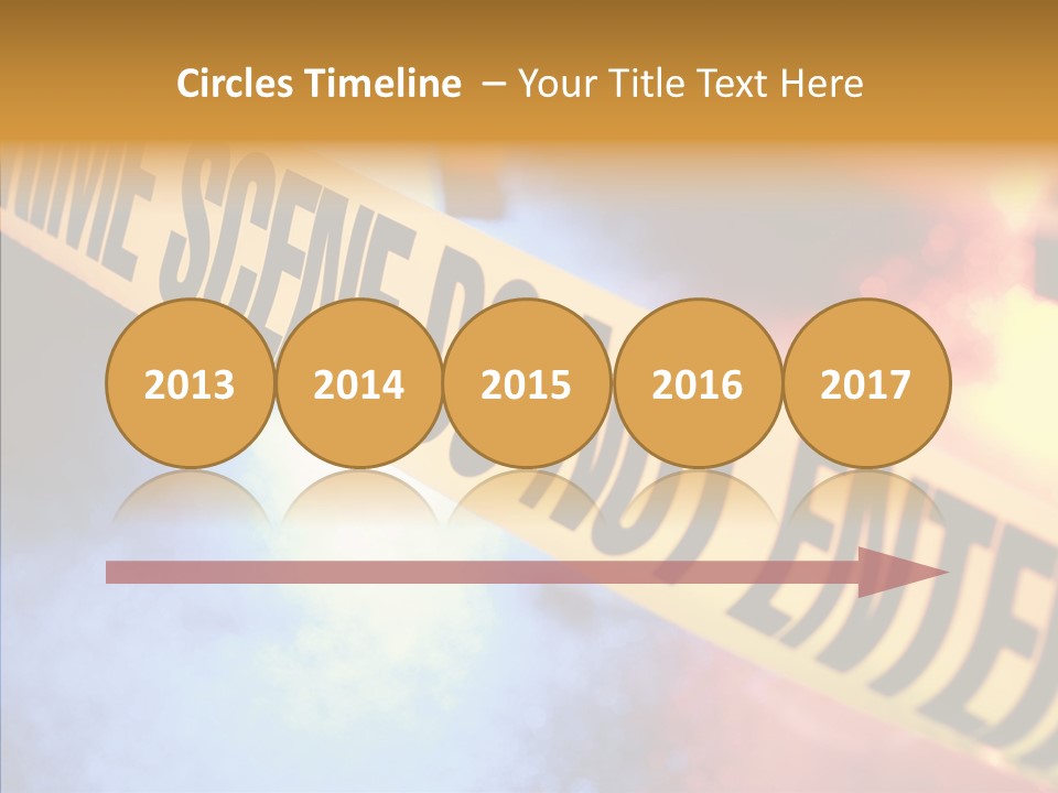 Tape Boundary Patrol Car PowerPoint Template