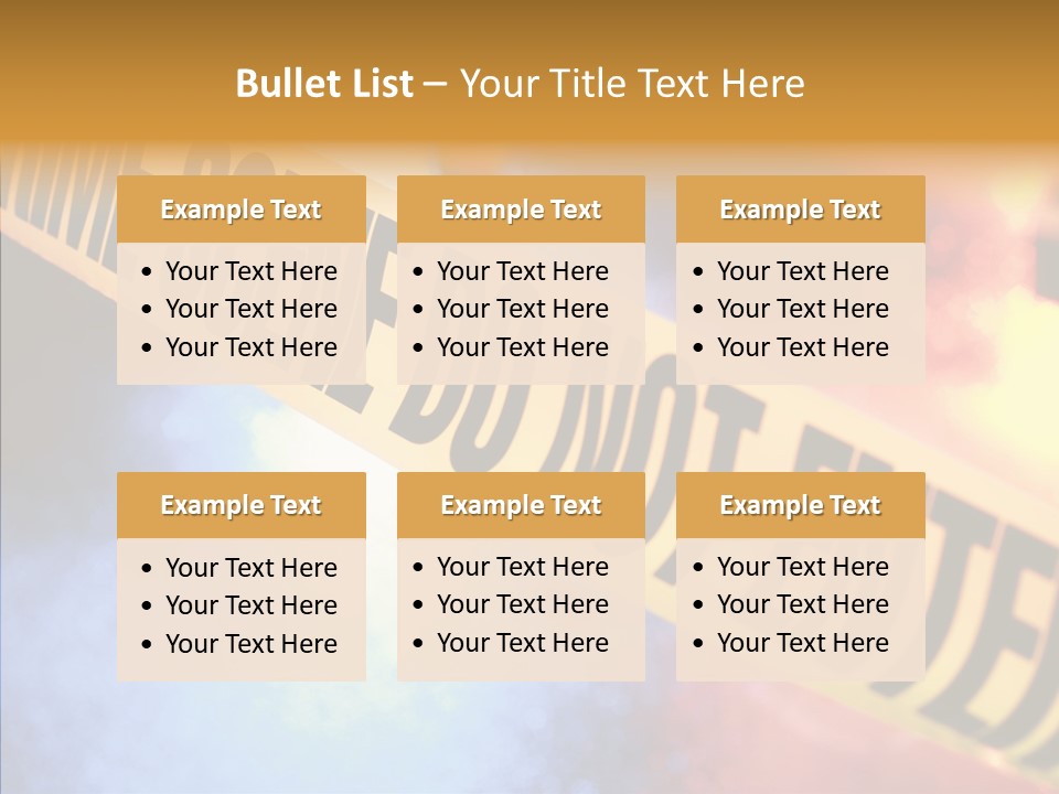 Tape Boundary Patrol Car PowerPoint Template