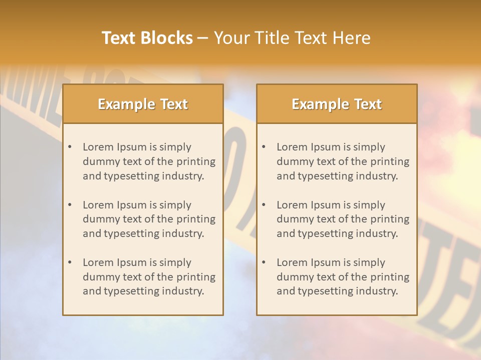 Tape Boundary Patrol Car PowerPoint Template