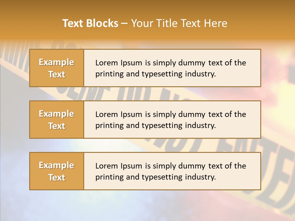 Tape Boundary Patrol Car PowerPoint Template