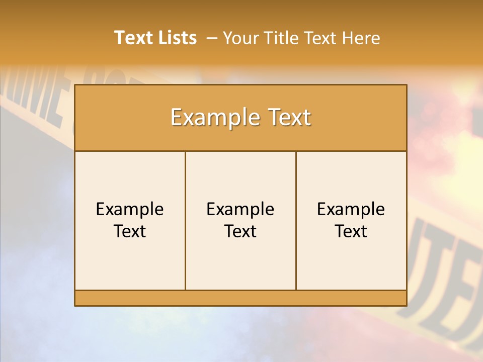 Tape Boundary Patrol Car PowerPoint Template